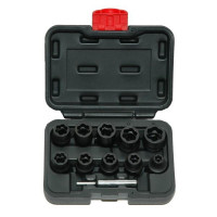 SuperGrip Schraubenausdeher Set, 11-teilig, Steckschlüsseleinsatz Nuss 1/2 Zoll SuperGrip Schraubenausdeher Set, 11-teilig, Steckschlüsseleinsatz Nuss 1/2 Zoll