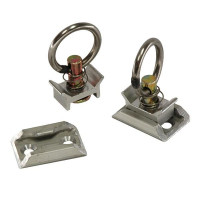 Zurrpunkt-Set II Airlineschienensystem 4-teilig, mit eckiger Zurrplatte Zurrpunkt-Set II Airlineschienensystem 4-teilig, mit eckiger Zurrplatte