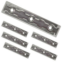 Zurrplatte, eckig, 5 Haltepunkte, 6er Set Zurrplatte, eckig, 5 Haltepunkte, 6er Set